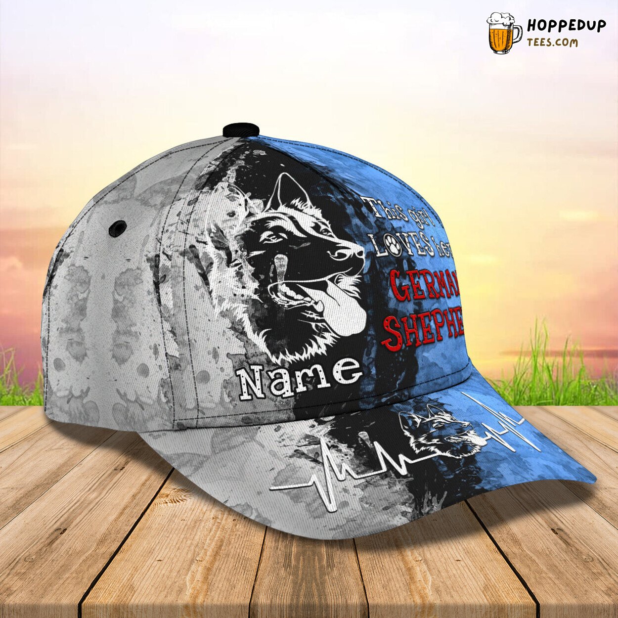 German Shepherd Affection Girl’s Choice 3D Classic Cap Personalized