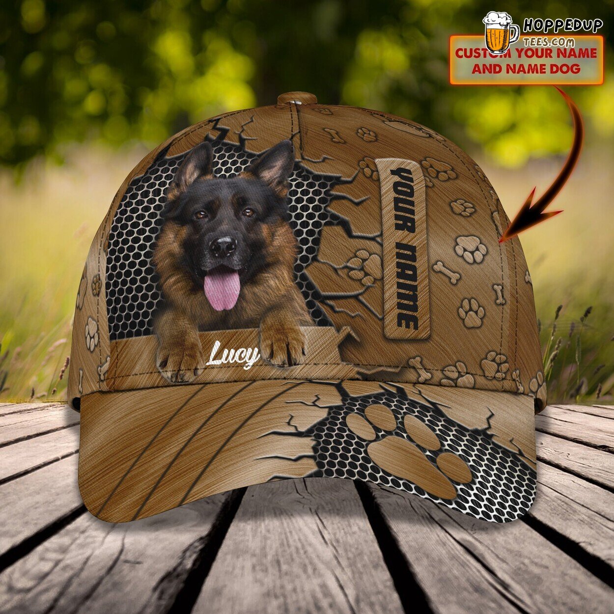 German Shepherd Classic 3D Cap Personalized Name Unique Premium Design