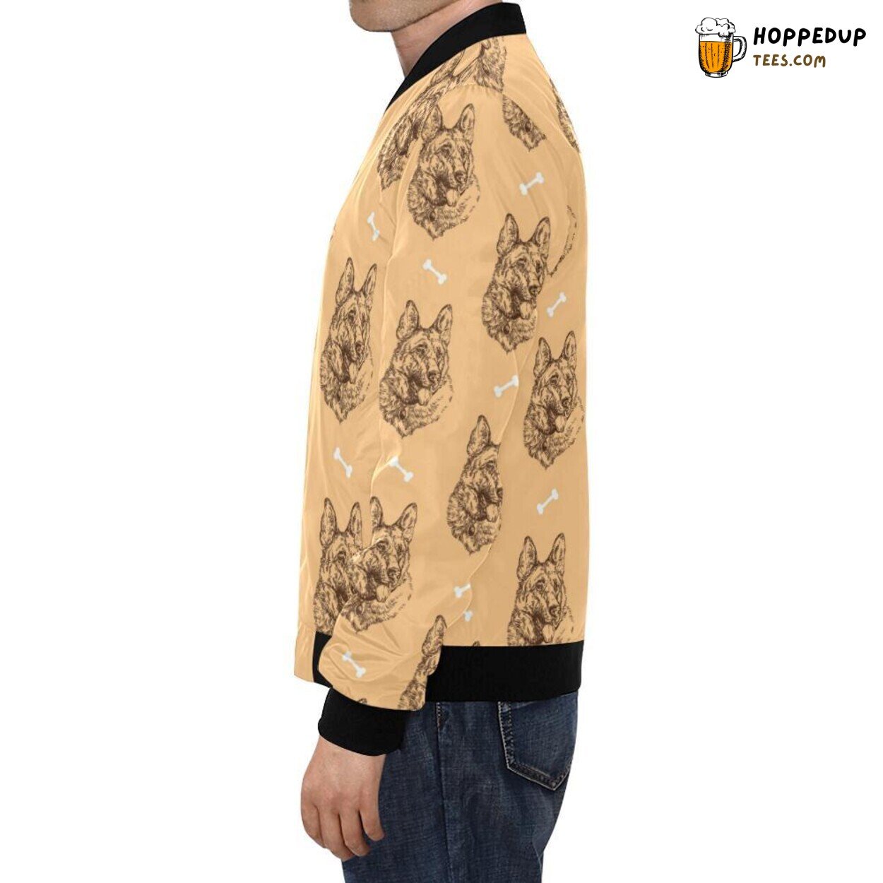German Shepherd Loyalty Men’s Bomber Jacket Dog Lover Fashion Design Statement