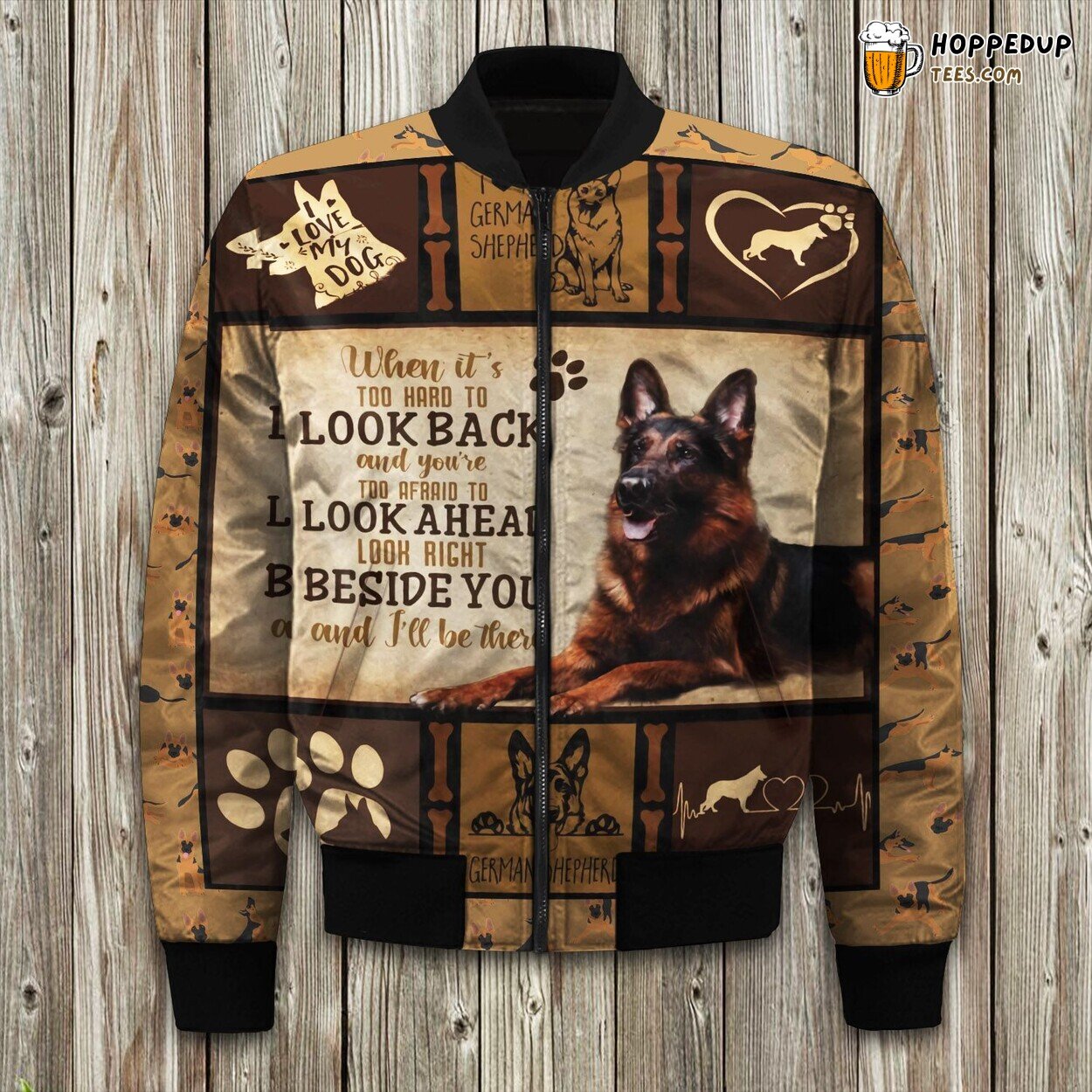 German Shepherd Mom Bomber Jacket