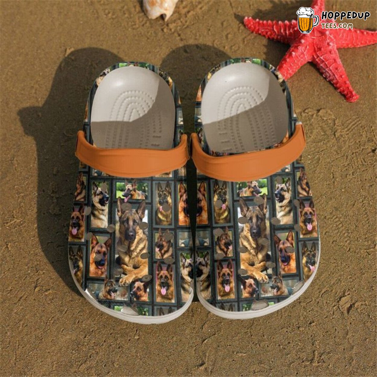 German Shepherd Pattern Classic Comfortable Dog Lover Clogs Shoes