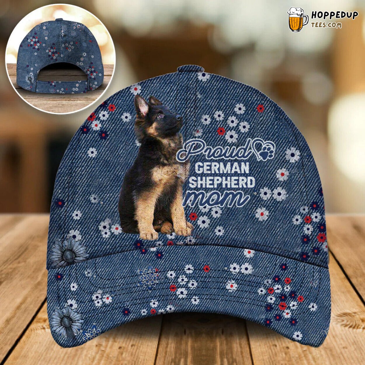 German Shepherd Personalized Pet Photo Classic Baseball Cap Unique Hat German Shepherd Personalized Pet Photo Classic Baseball Cap Unique Hat