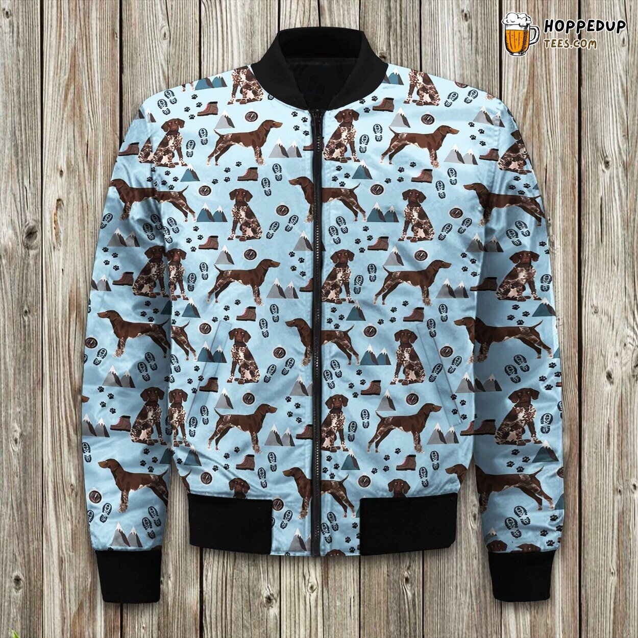 German Shorthair Pointer Blue Awesome Bomber Jacket