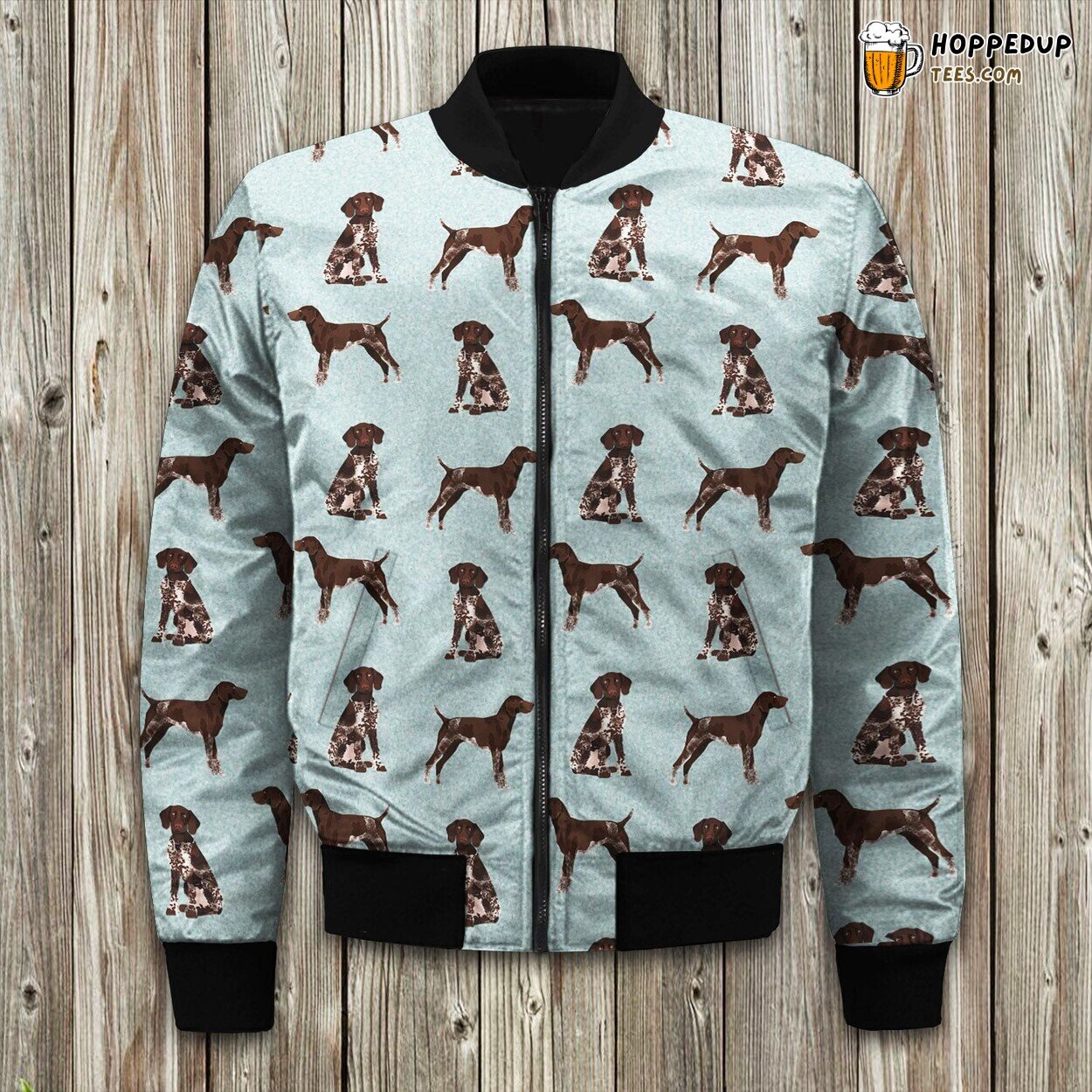 German Shorthair Pointer Stylish Winter Bomber Jacket Unique Collection Design