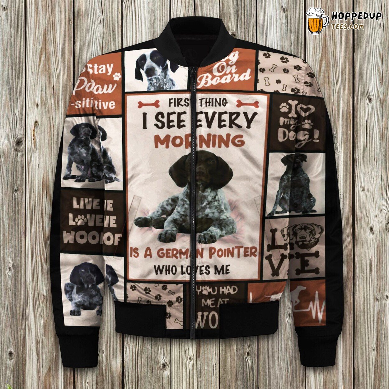 German Shorthaired Pointer Dog Bomber Jacket