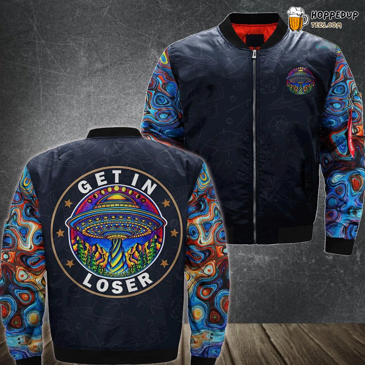 Get In Loser Camping Theme 3D All Over Printed Unique Bomber Jacket