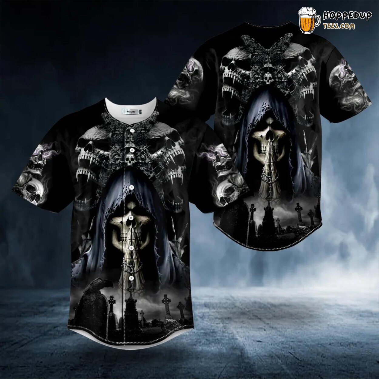 Ghost Butterfly Prayer Unique Authentic Skull Baseball Jersey Design