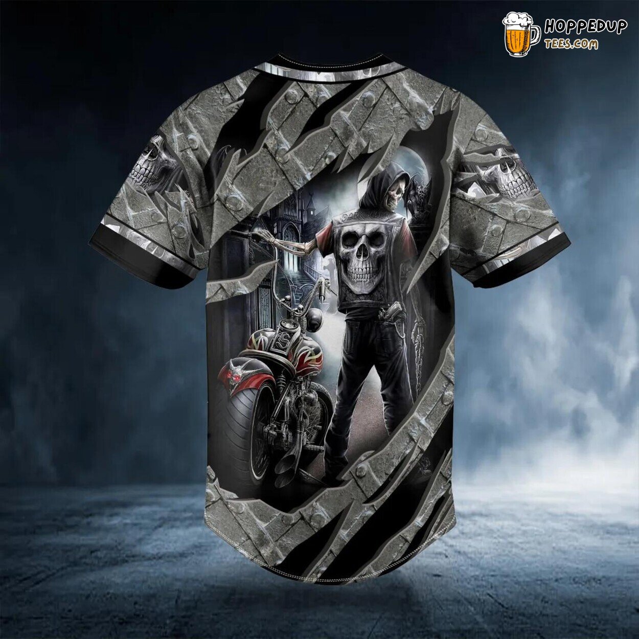 Ghost Rider Skull Baseball Jersey Graphic Tees 3D Print Exclusive Design