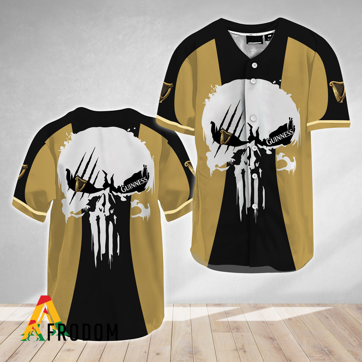 Ghost Skull Guinness Beer Special Baseball Jersey HU