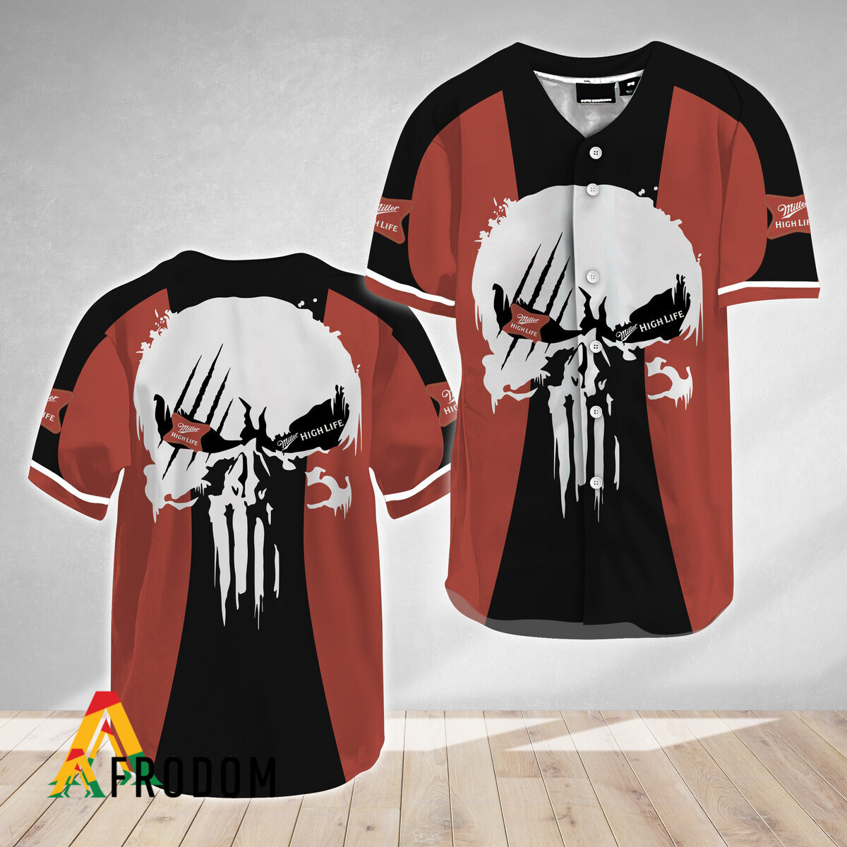 Ghost Skull Miller High Life Sports Baseball Jersey HU