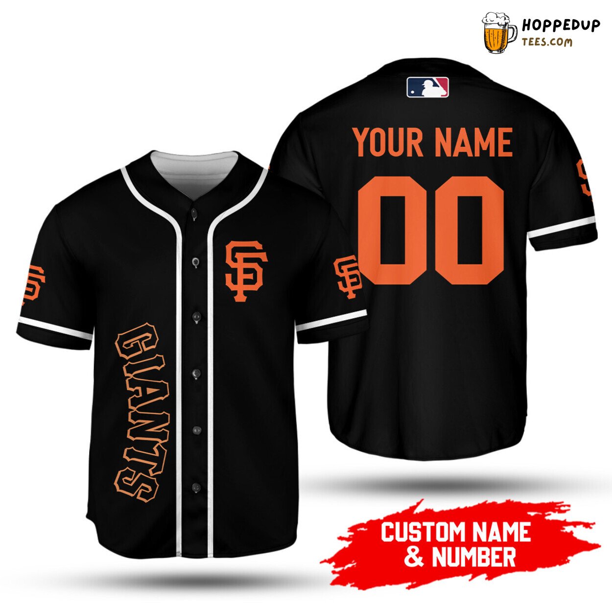 Giants Custom Name Number Baseball Jersey Unisex MLB San Francisco