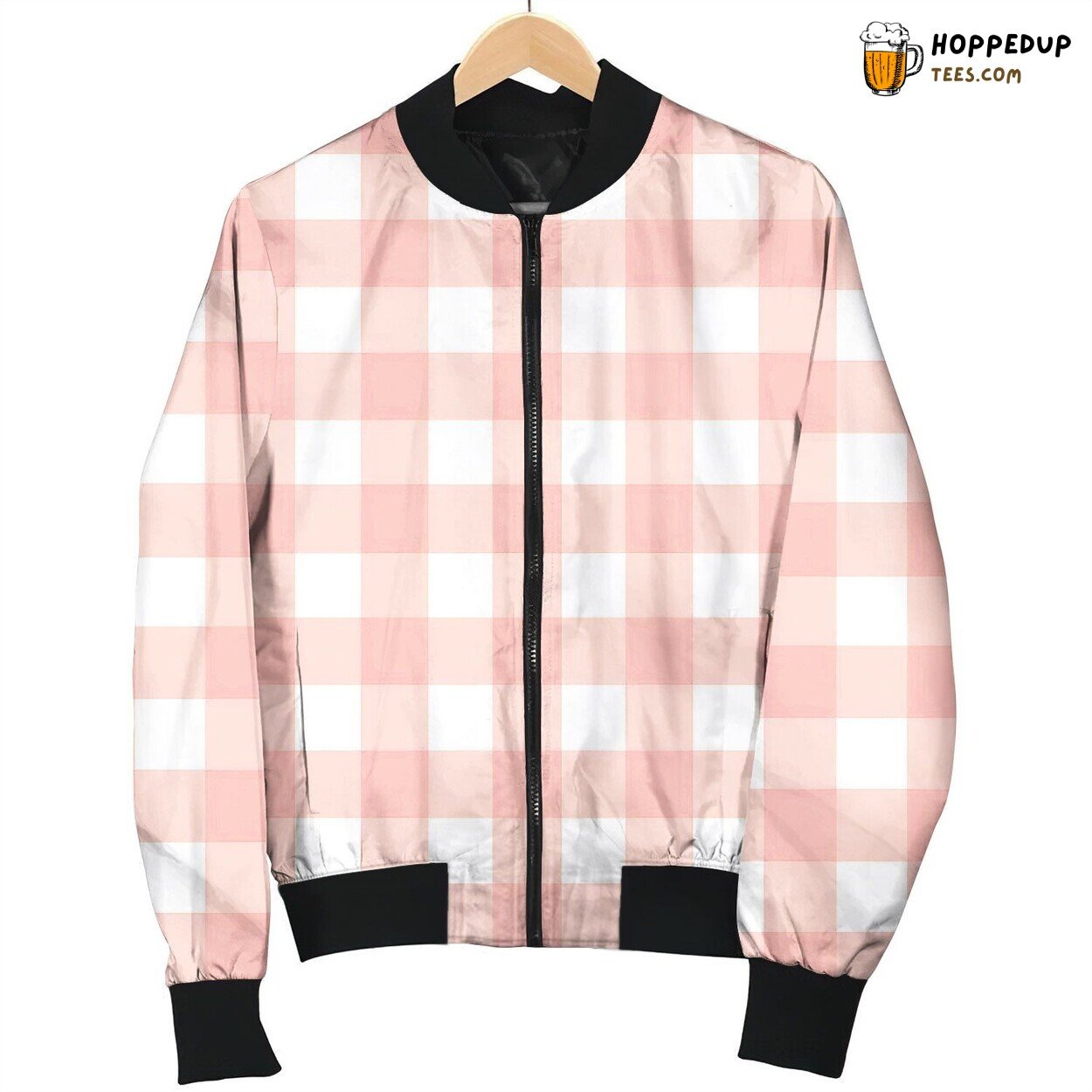 Gingham Great Design Winter Bomber Jacket Timeless Trendy Wear