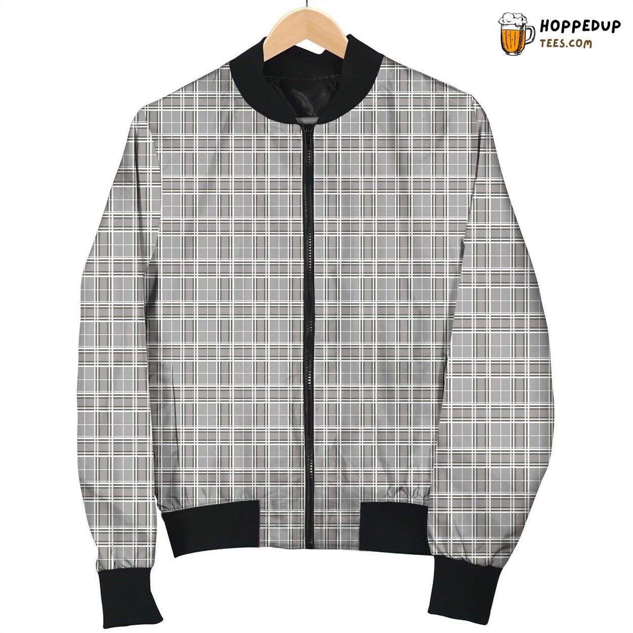 Gingham Grey Lovely Bomber Jacket