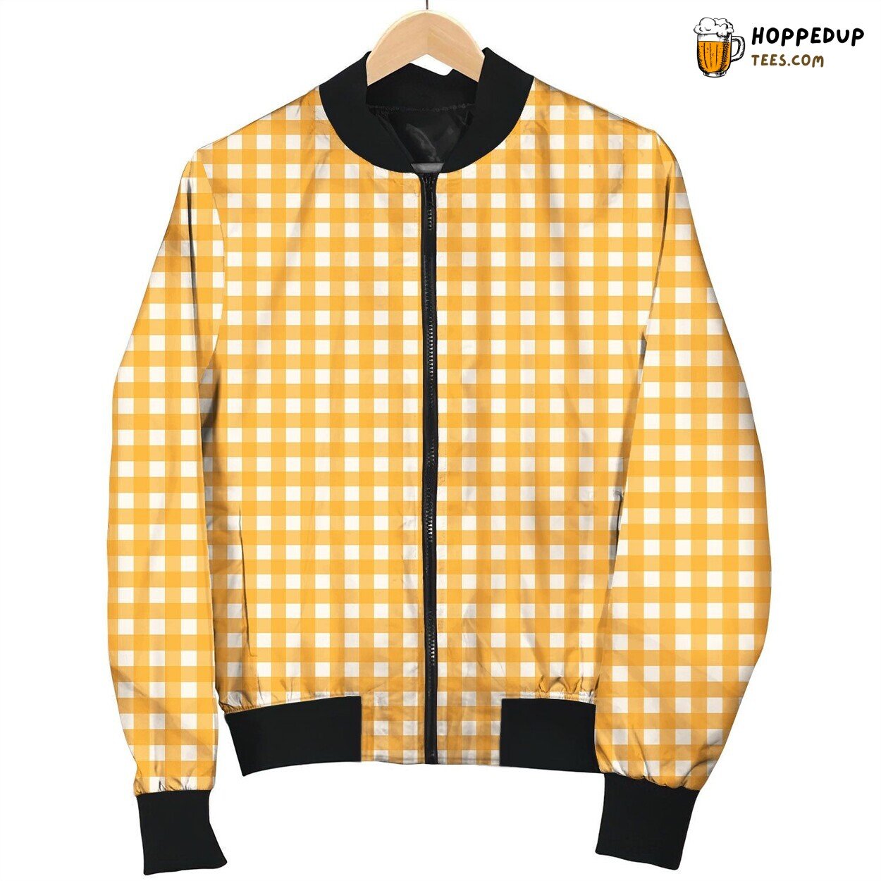 Gingham Orange White Baby Bomber Jacket