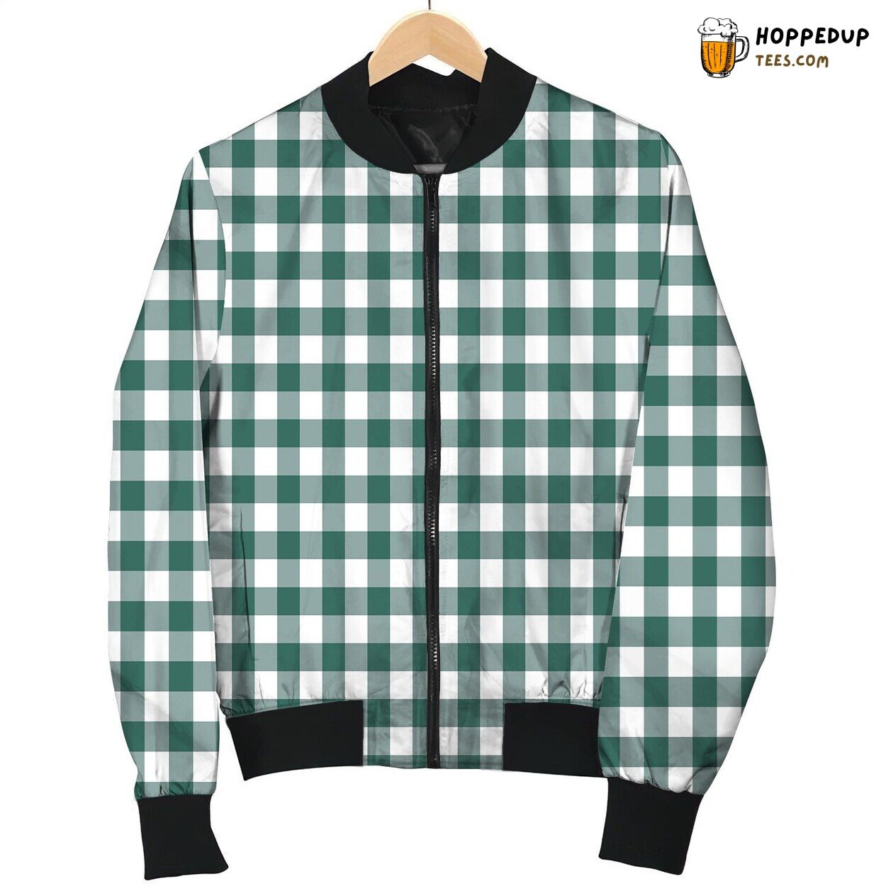 Gingham Pattern Lovely Bomber Jacket