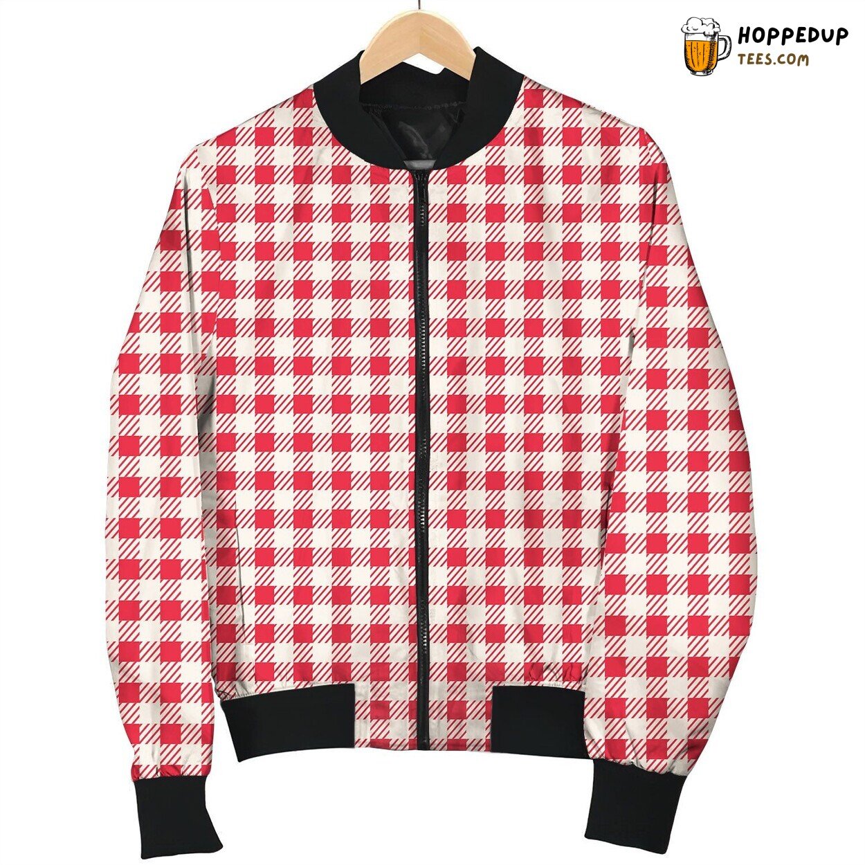Gingham Red Yellow Bomber Jacket