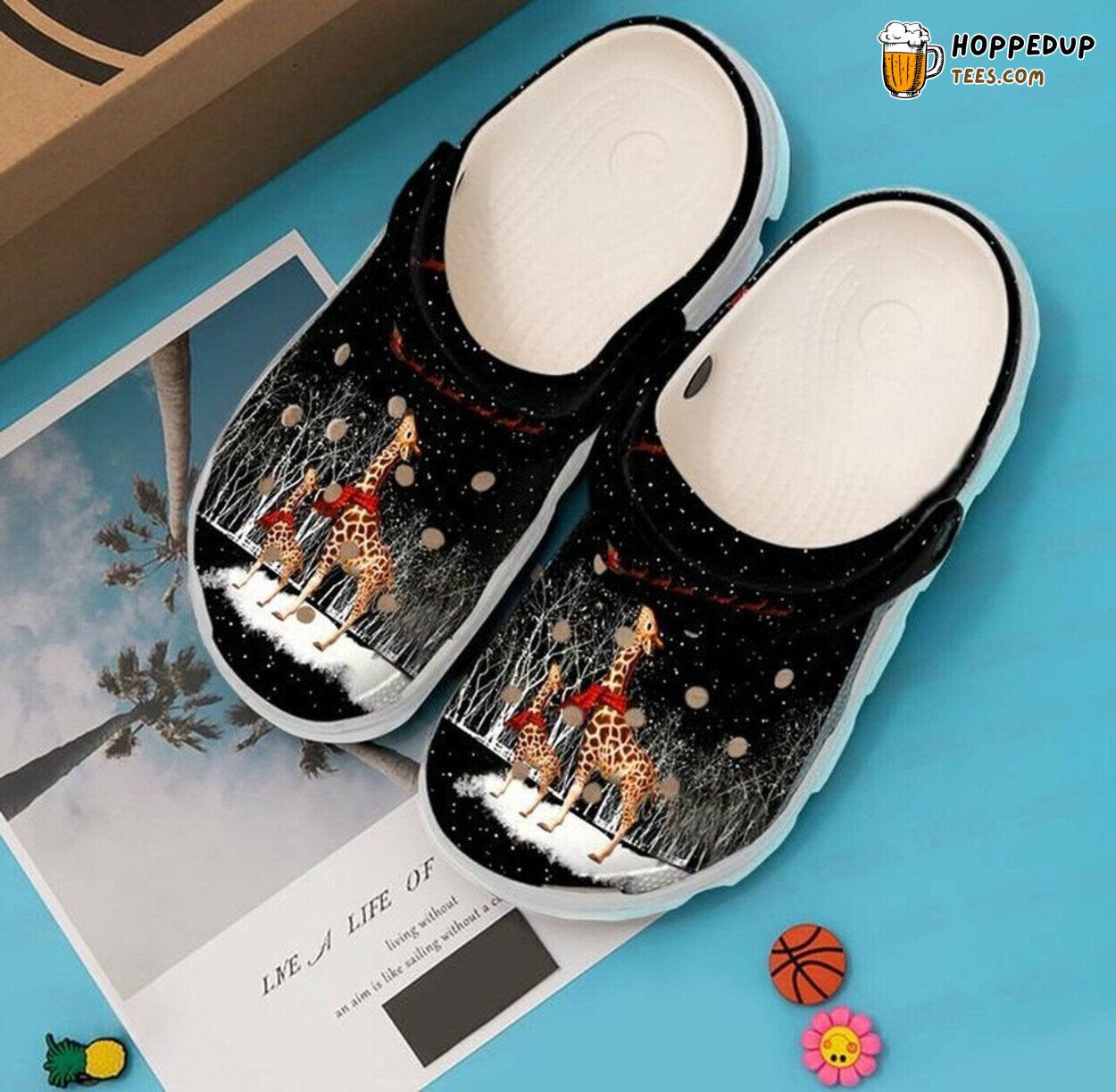 Giraffe Christmas Winter Lover Gift Comfy Rubber Clog Footwear