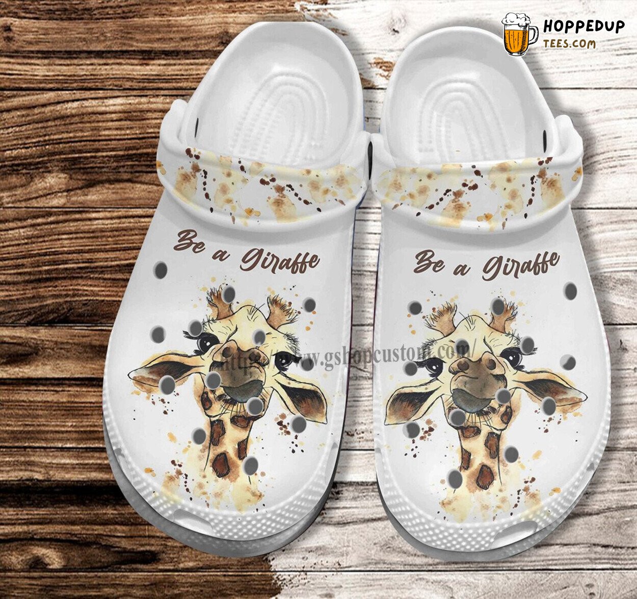 Giraffe Face Funny Croc Shoes Birthday Gift Boy Girl Lover
