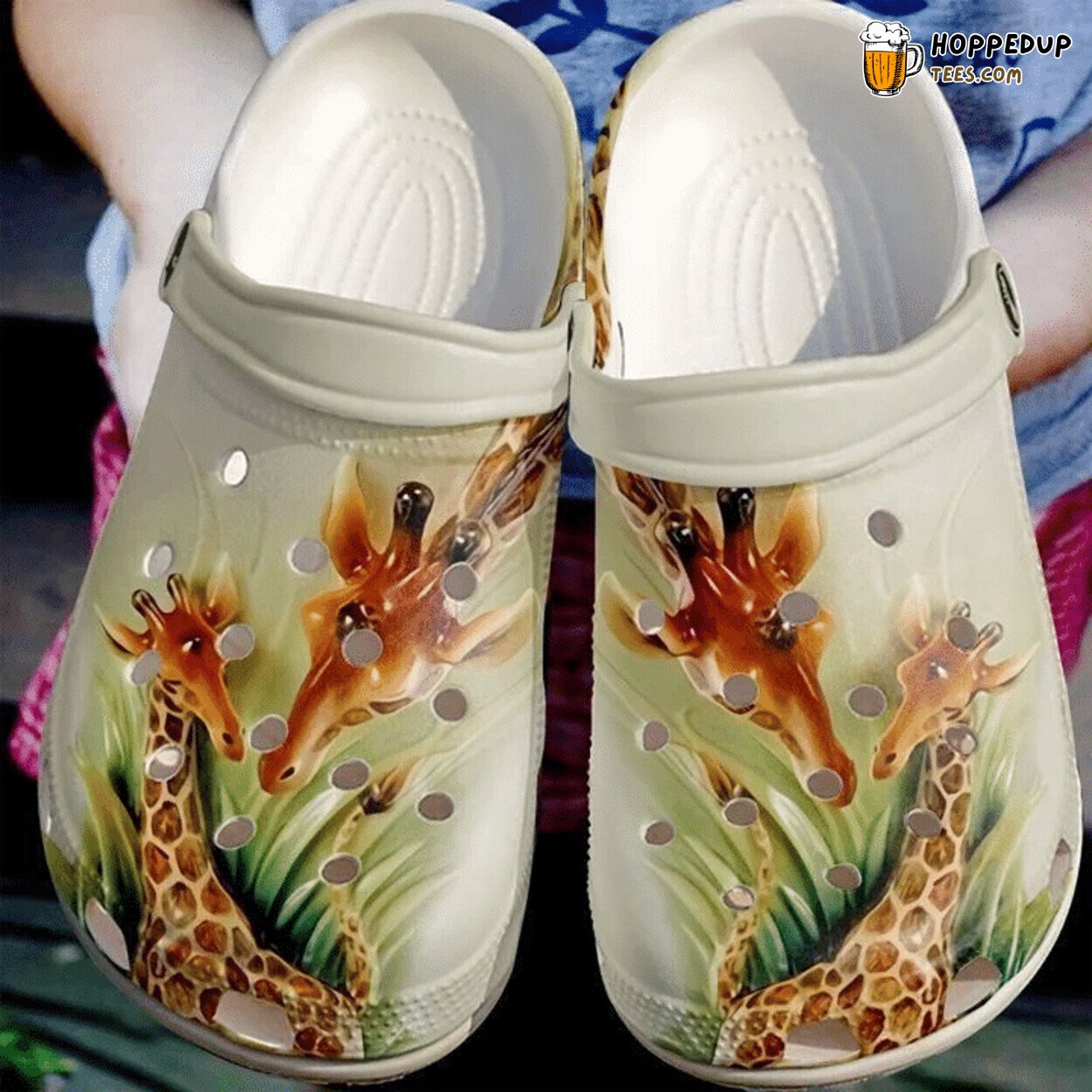Giraffe Mother Daughter Classic Themed Comfortable Unique Clogs