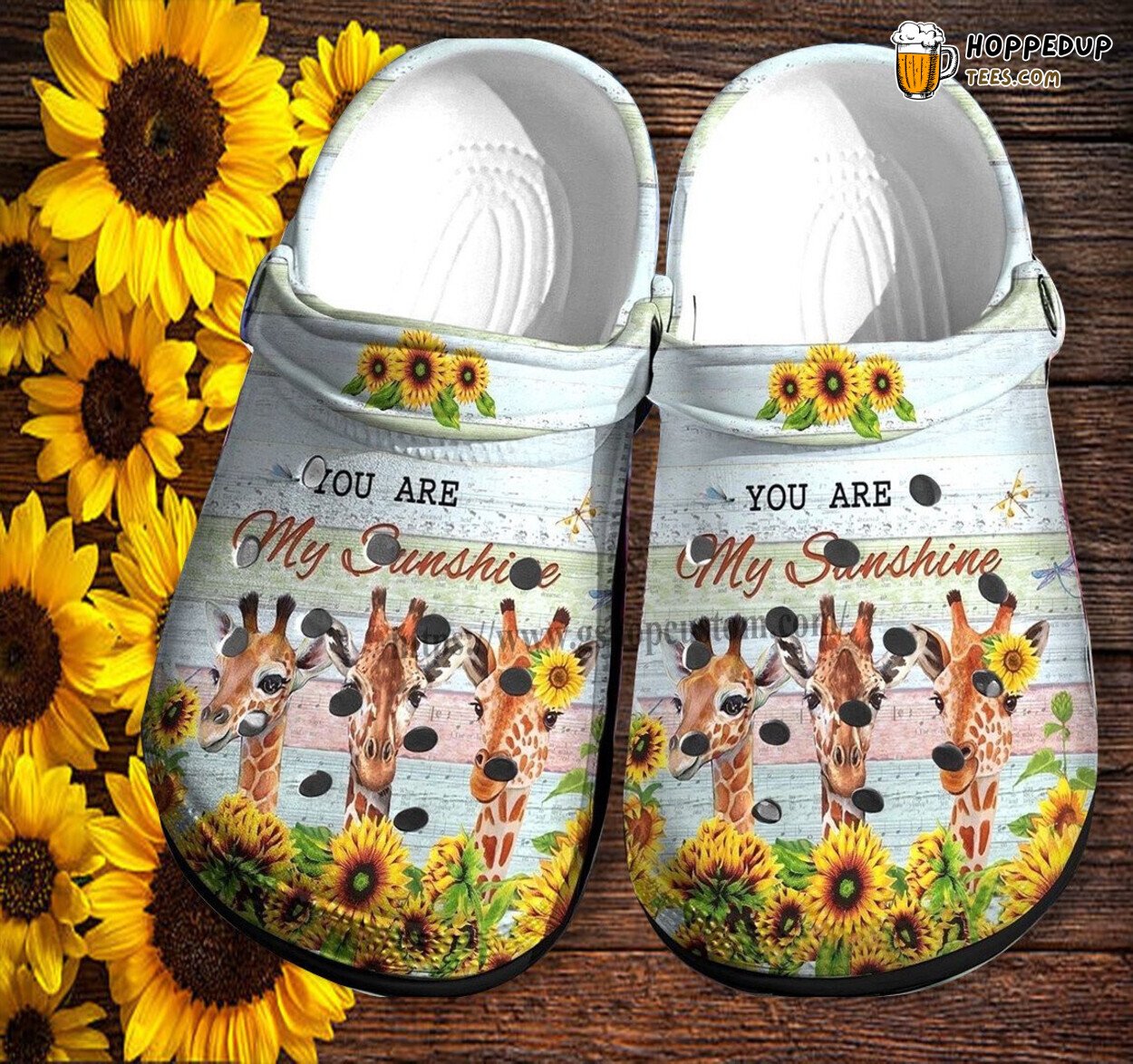 Giraffe Sunflower Sunshine Birthday Girl Mother Day Croc Clogs Gift