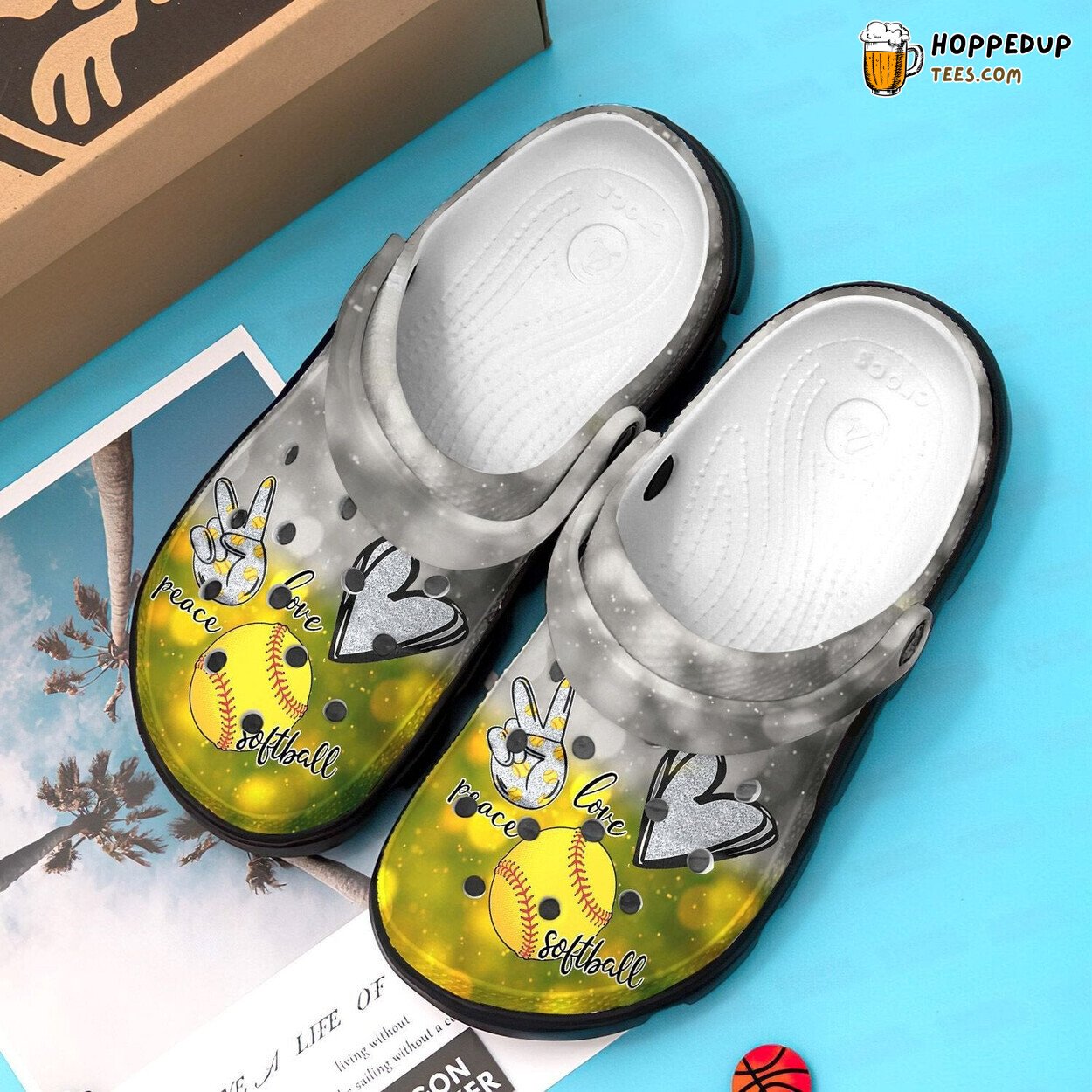 Girl Love Peace Softball Bekind Themed Comfortable Clogs Shoes
