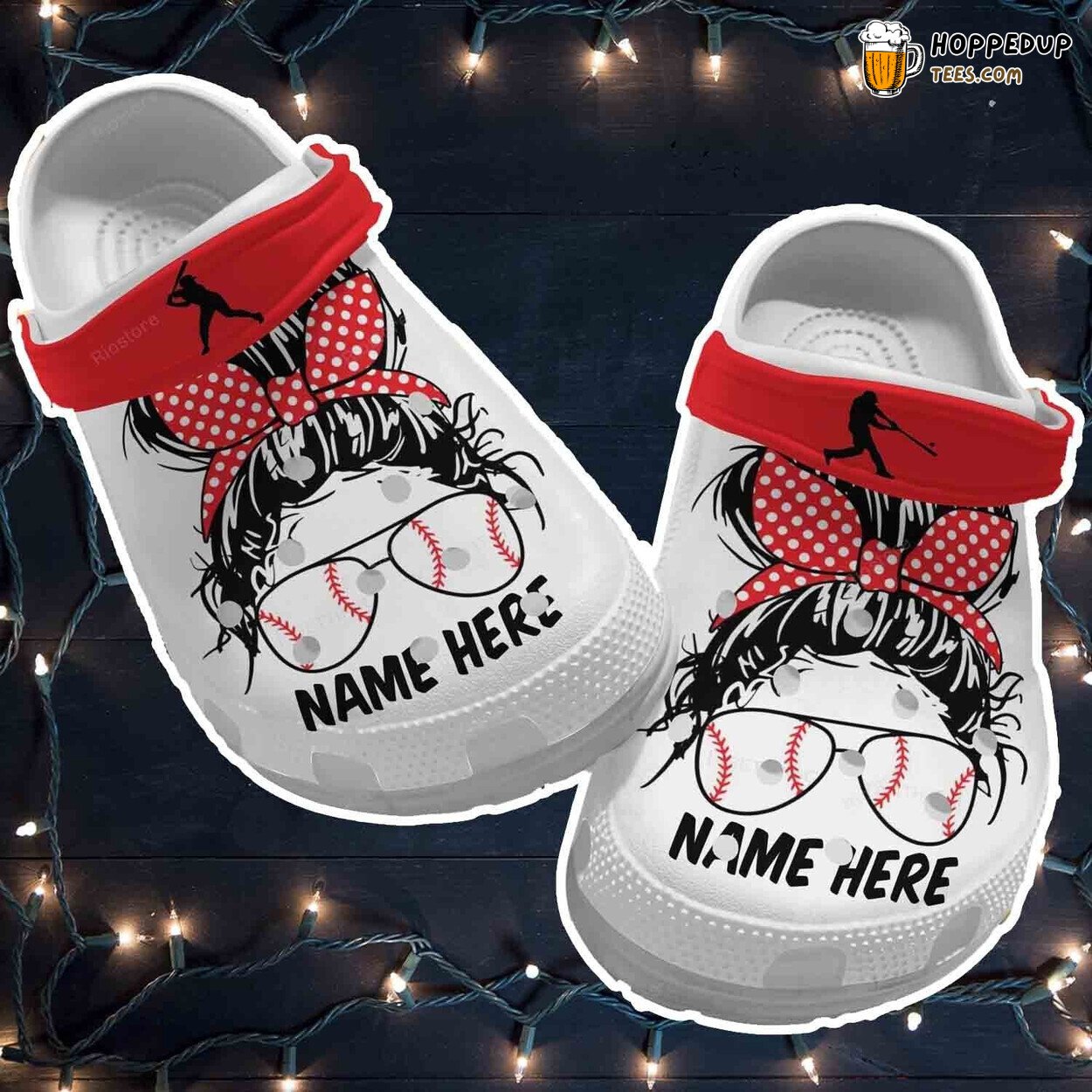 Girls Fall In Love Baseball Themed Comfortable Unique Design Clogs