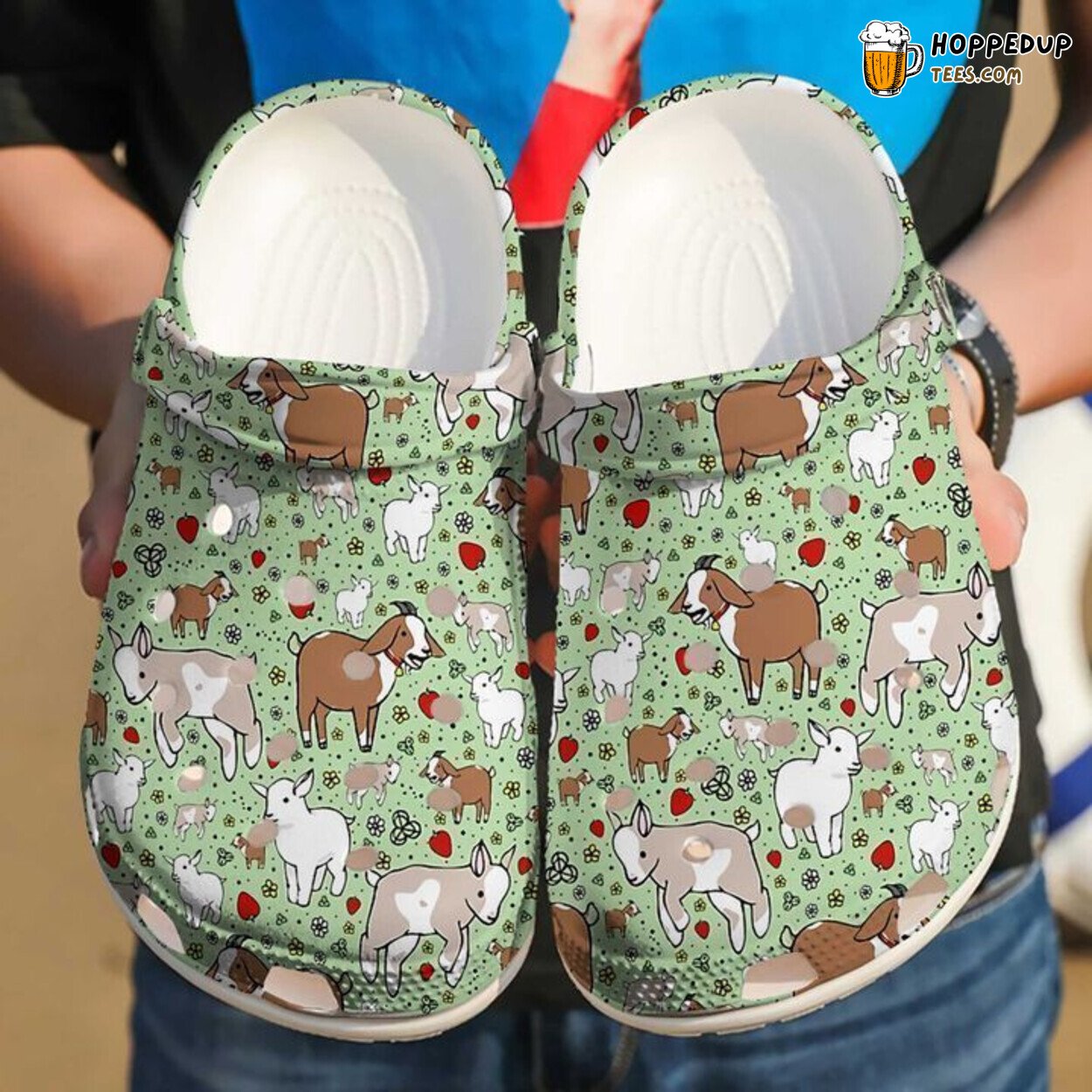 Goat Love Themed Classic Comfortable Unique Clogs Shoes