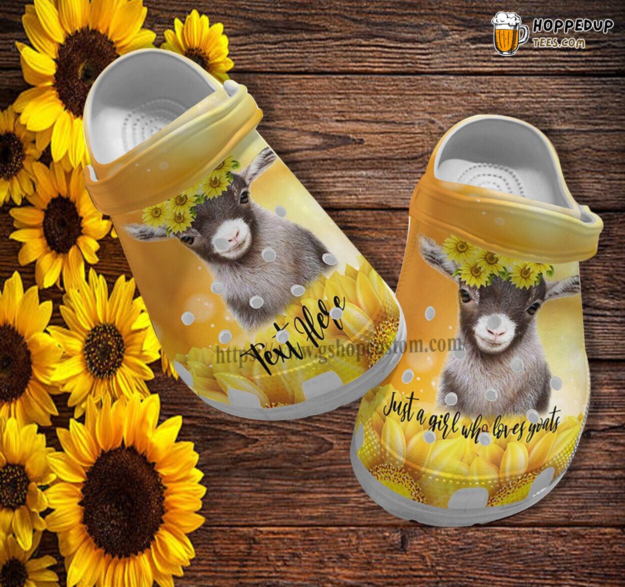 Goat Sunflower Faith Design Croc Shoes Gift Granddaughter Inspired Footwear