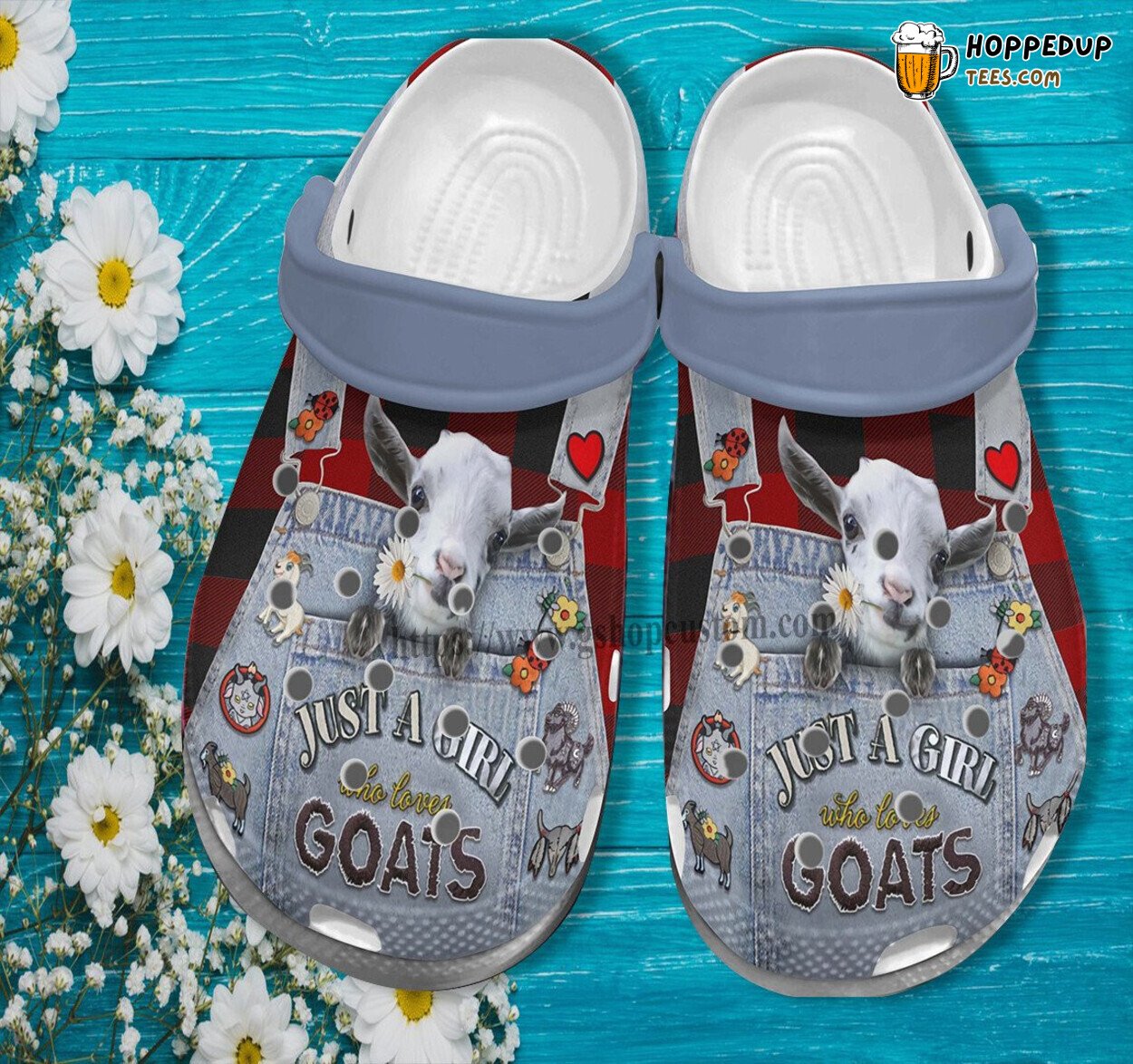 Goats Girl Jean Bag Themed Birthday Gift Croc Clogs Shoes