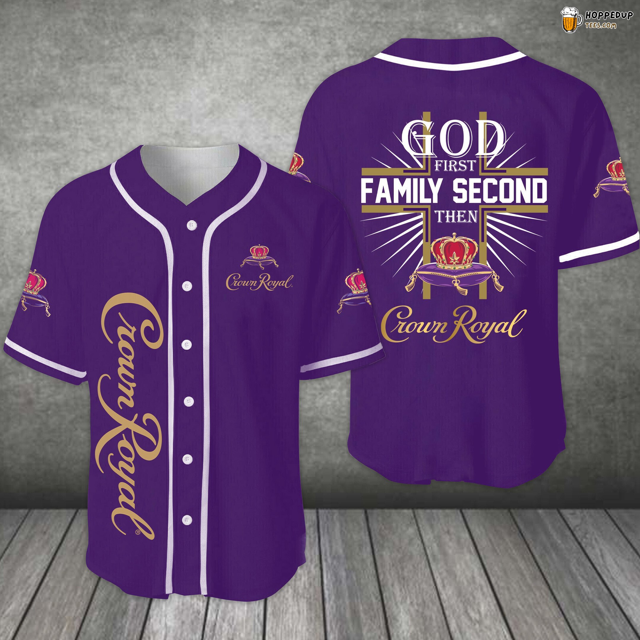 God First Family Second Crown Royal Baseball Jersey Unisex Jersey Shirt