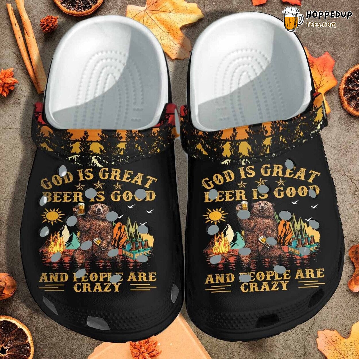 God Is Great Beer Themed Gift Men Fathers Day Clogs