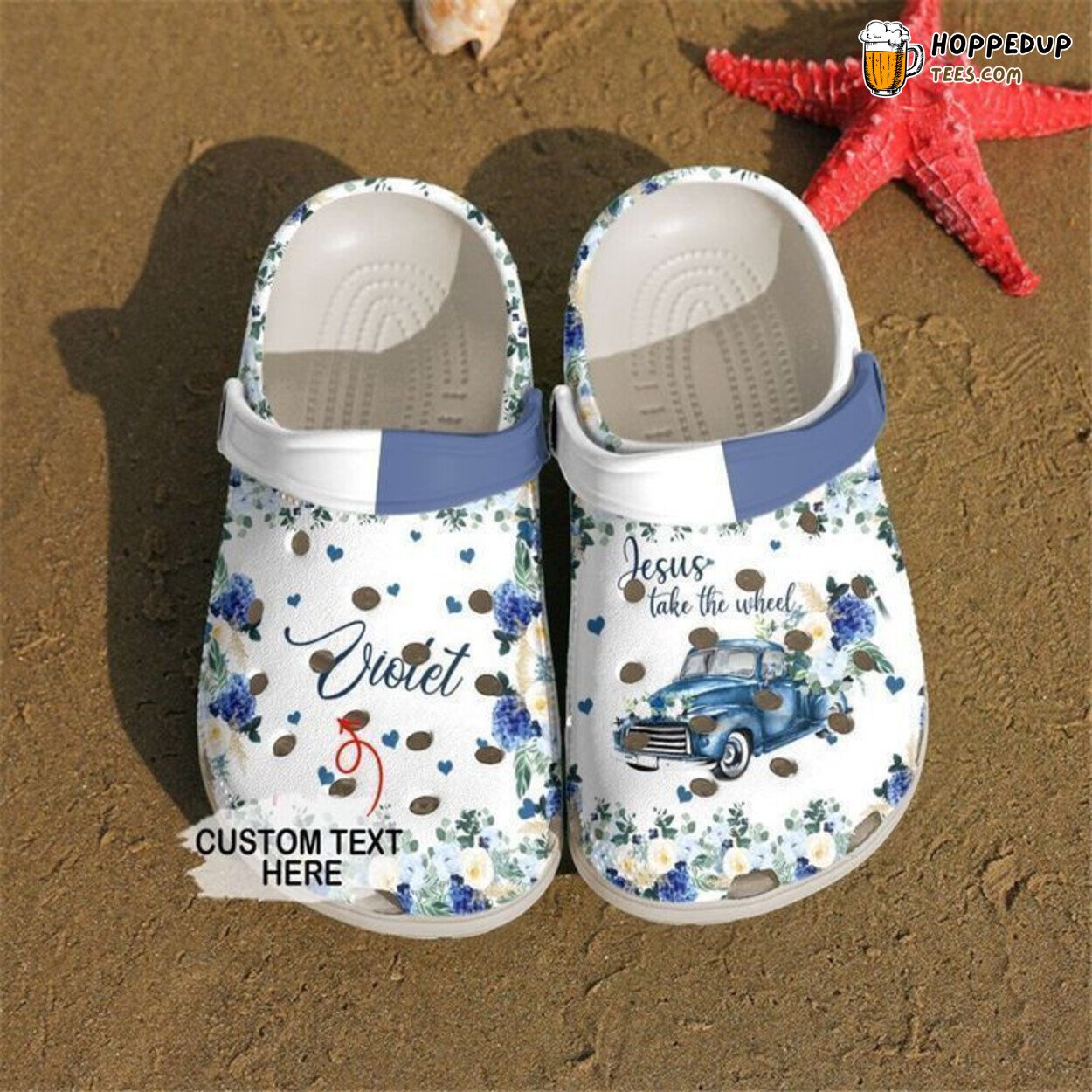 God Personalized Jesus Takes The Wheel Theme Comfortable Clog Shoes Unique