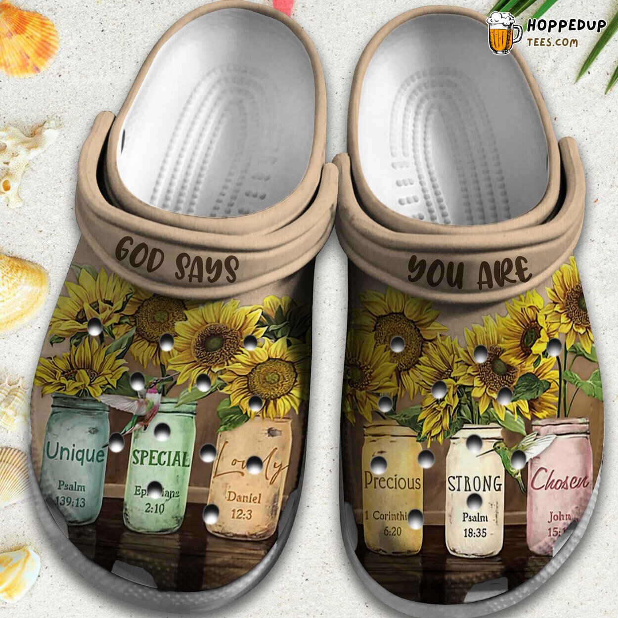 God Says You Are Beautiful Sunflower Shoes Custom Birthday Women’s Gift