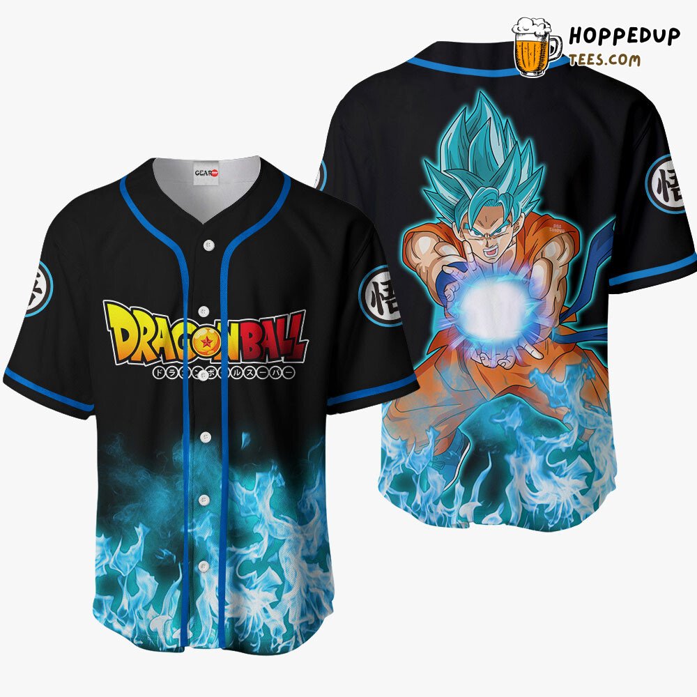 Goku Blue Edition Unique Anime Design Distinctive Baseball Jersey Style