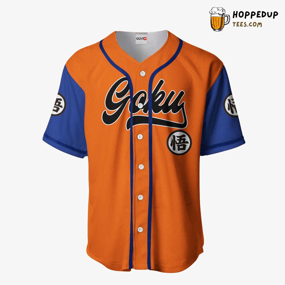 Goku Kanji Emblem Edition Unique Baseball Jersey Collection Design Style