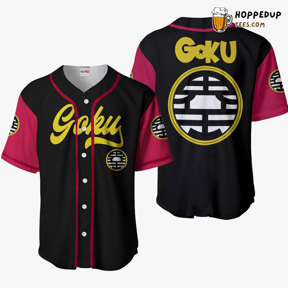 Goku King Kai Emblem Baseball Jersey Collection Unique Distinctive Design Style