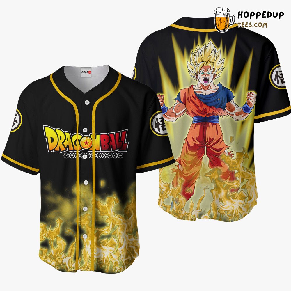 Goku Super Saiyan Unique Anime Distinctive Baseball Jersey Collection