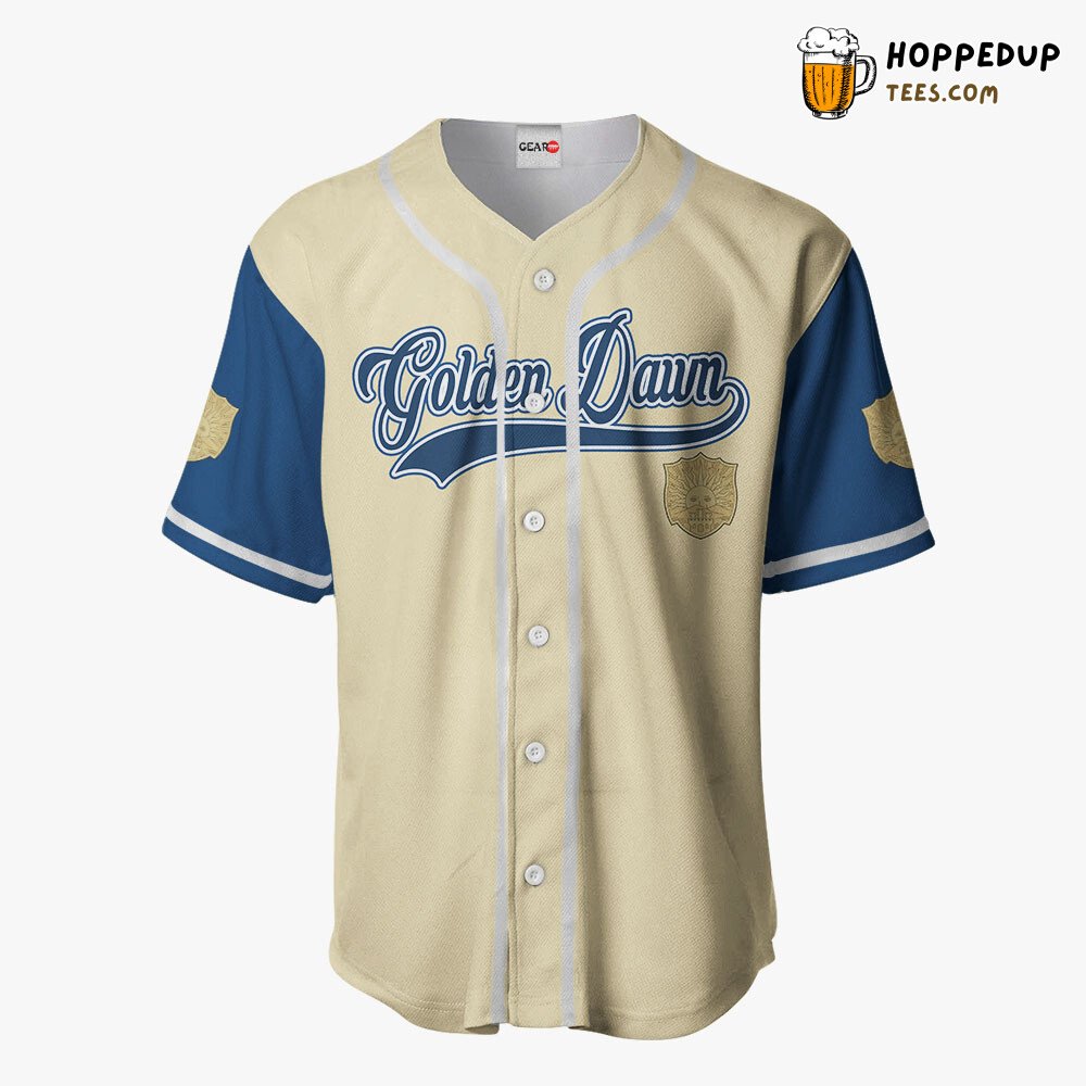 Golden Dawn Signature Anime Baseball Jersey Shirt Unique Design