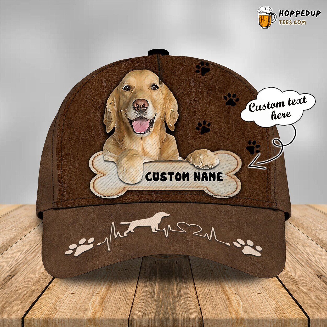 Golden Radiance 3D Classic Cap Personalized Unique Name Design Trend