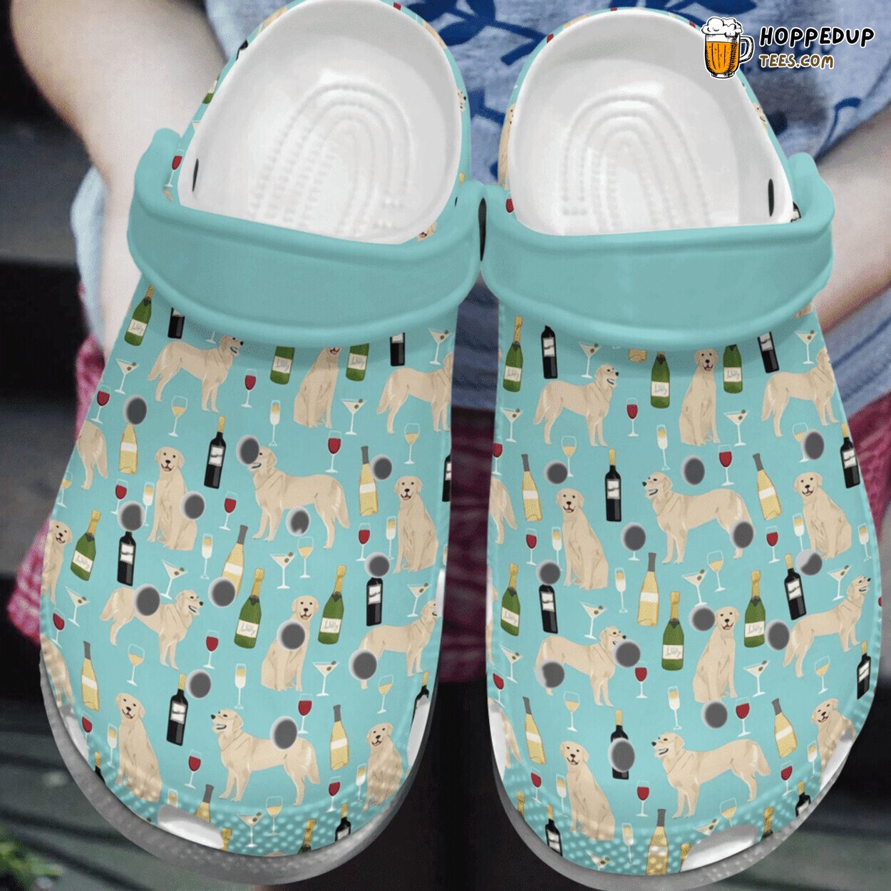 Golden Retriever Drunk With Dog Theme Gift Rubber Clogs Comfy Unique