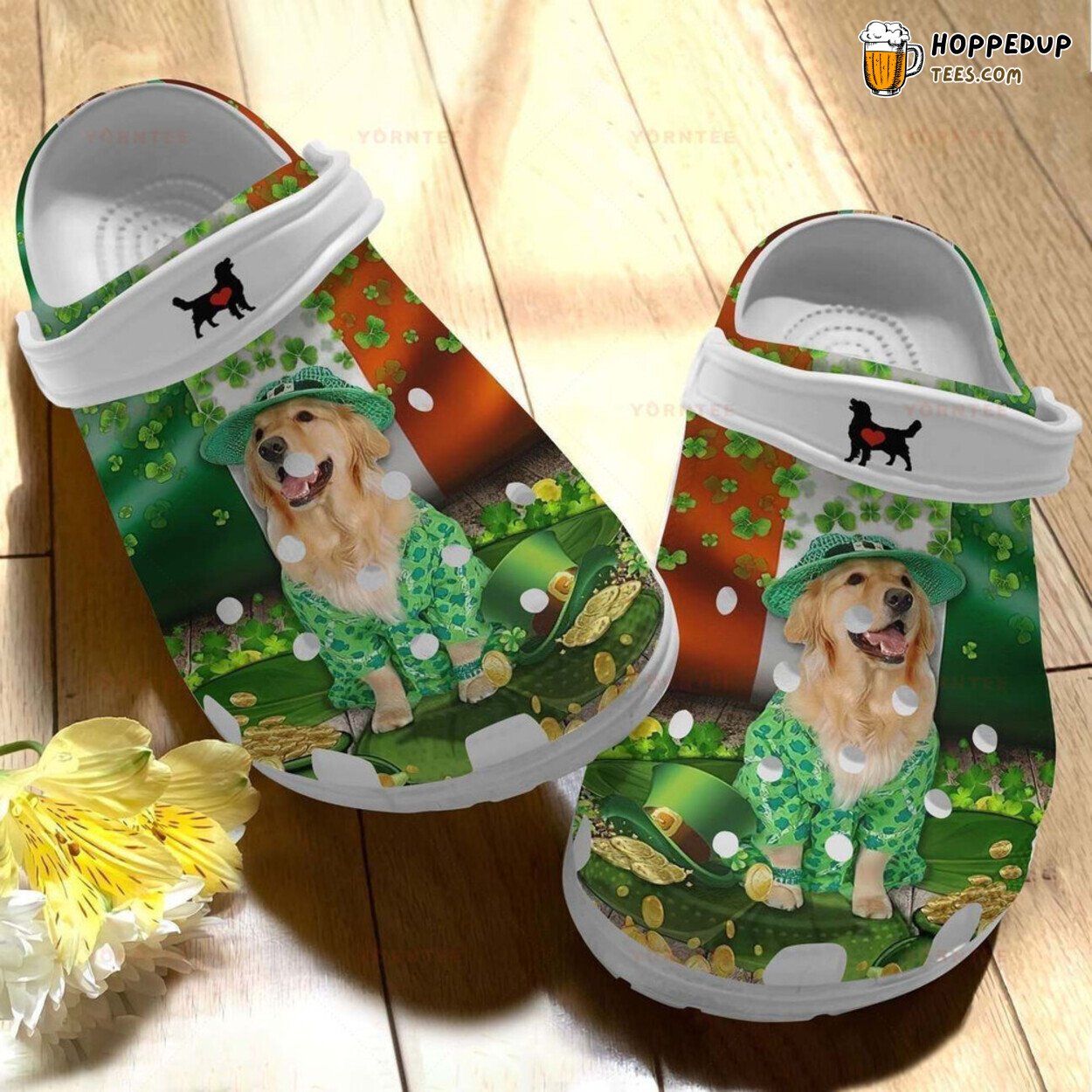 Golden Retriever Lover Cute Comfy Rubber Clog Footwear Unique Design