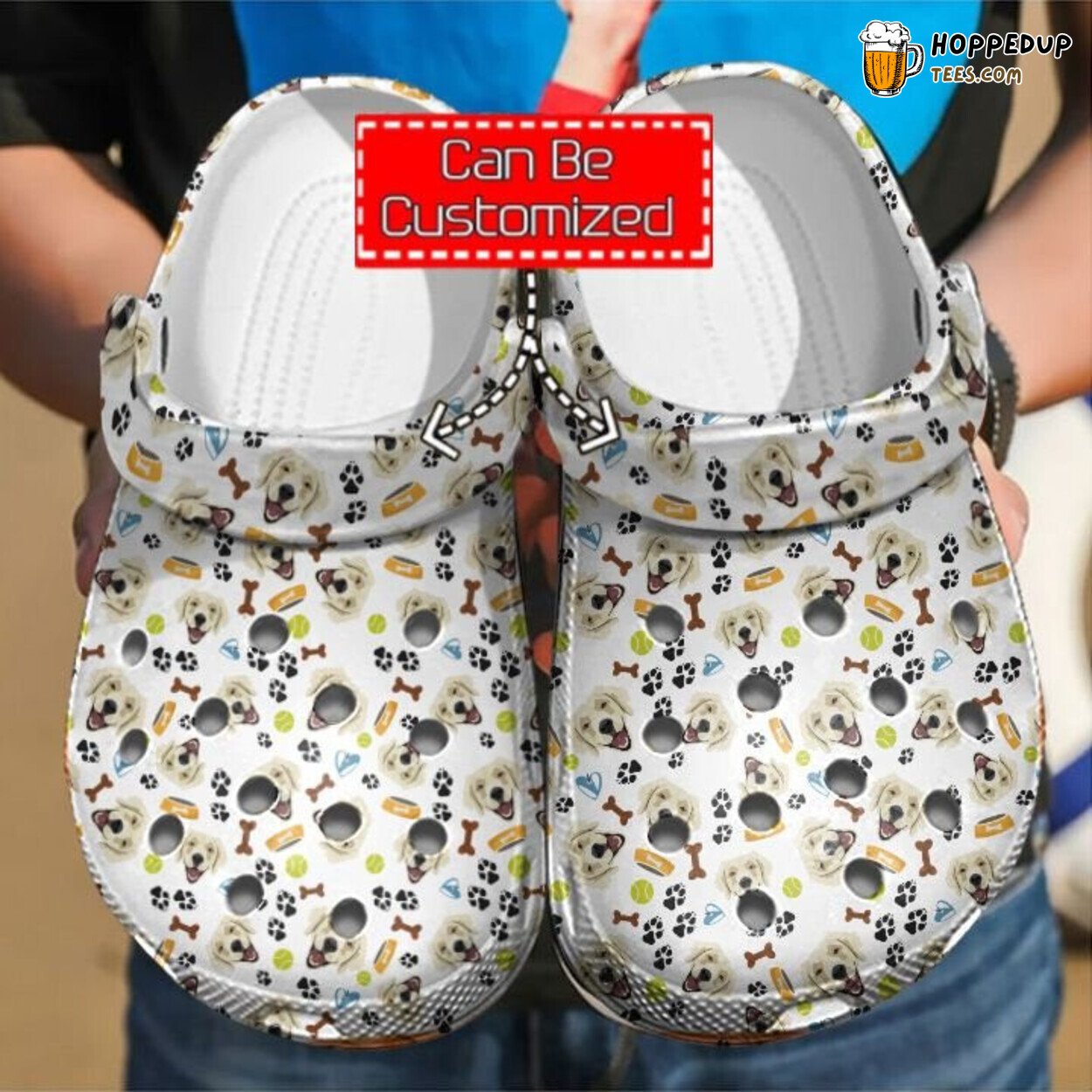 Golden Retriever Pattern Comfortable Clogs Animal Print Inspired Shoes