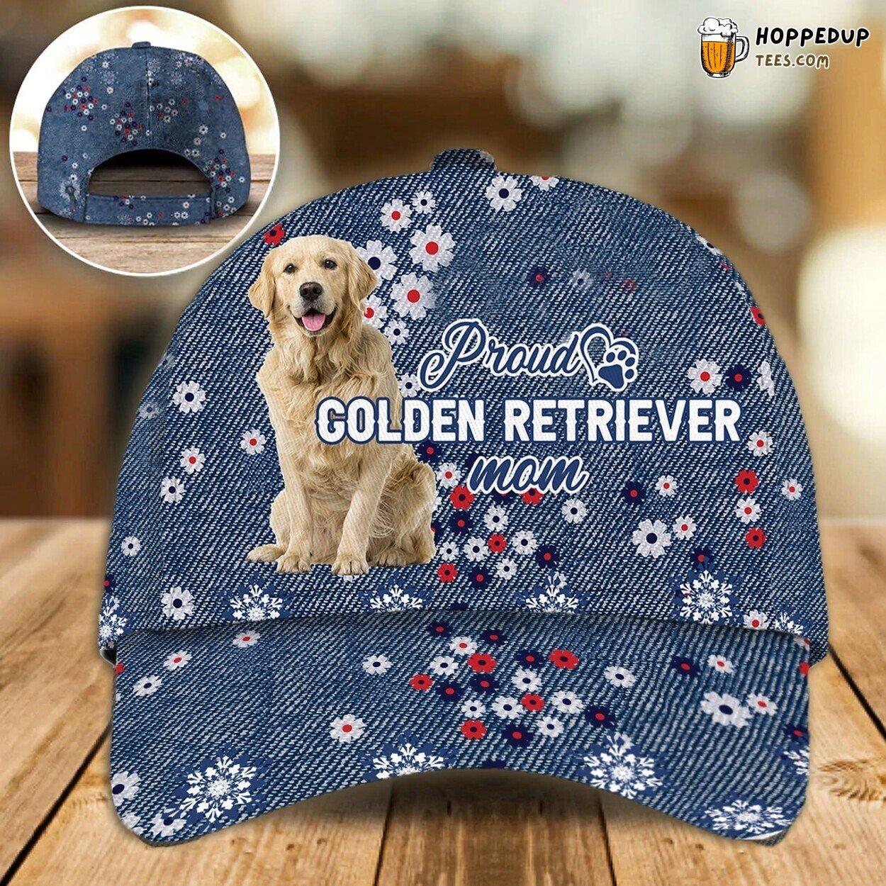 Golden Retriever Proud Mom Summer Baseball Cap Women Dog Lover Design Hat