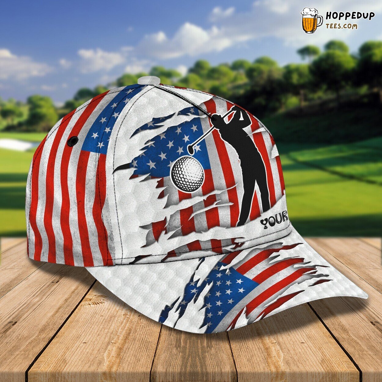 Golf 3D Printed Personalized Classic Cap Unique Design Hat With Name
