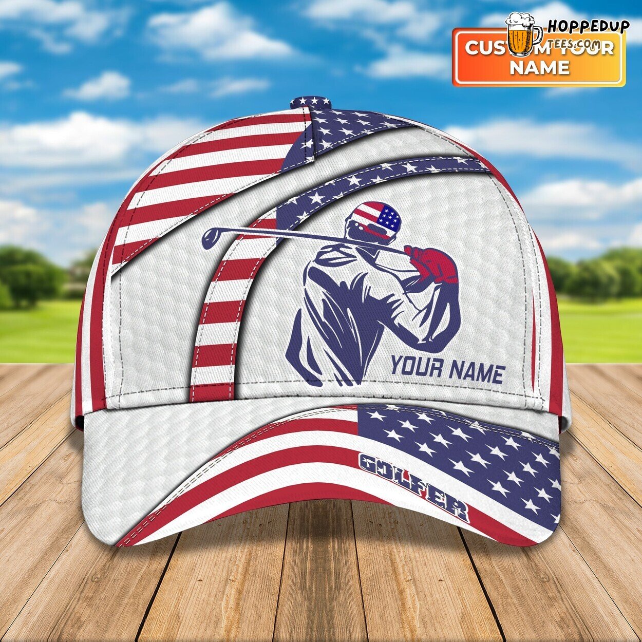 Golf Classic 3D Cap Personalized Name Unique Premium Edition Design