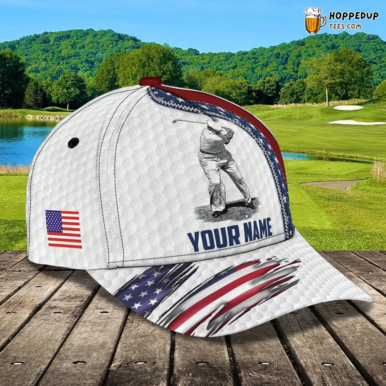 Golf Classic 3D Cap Personalized Name Unique Premium Edition Design Series Golf Classic 3D Cap Personalized Name Unique Premium Edition Design Series