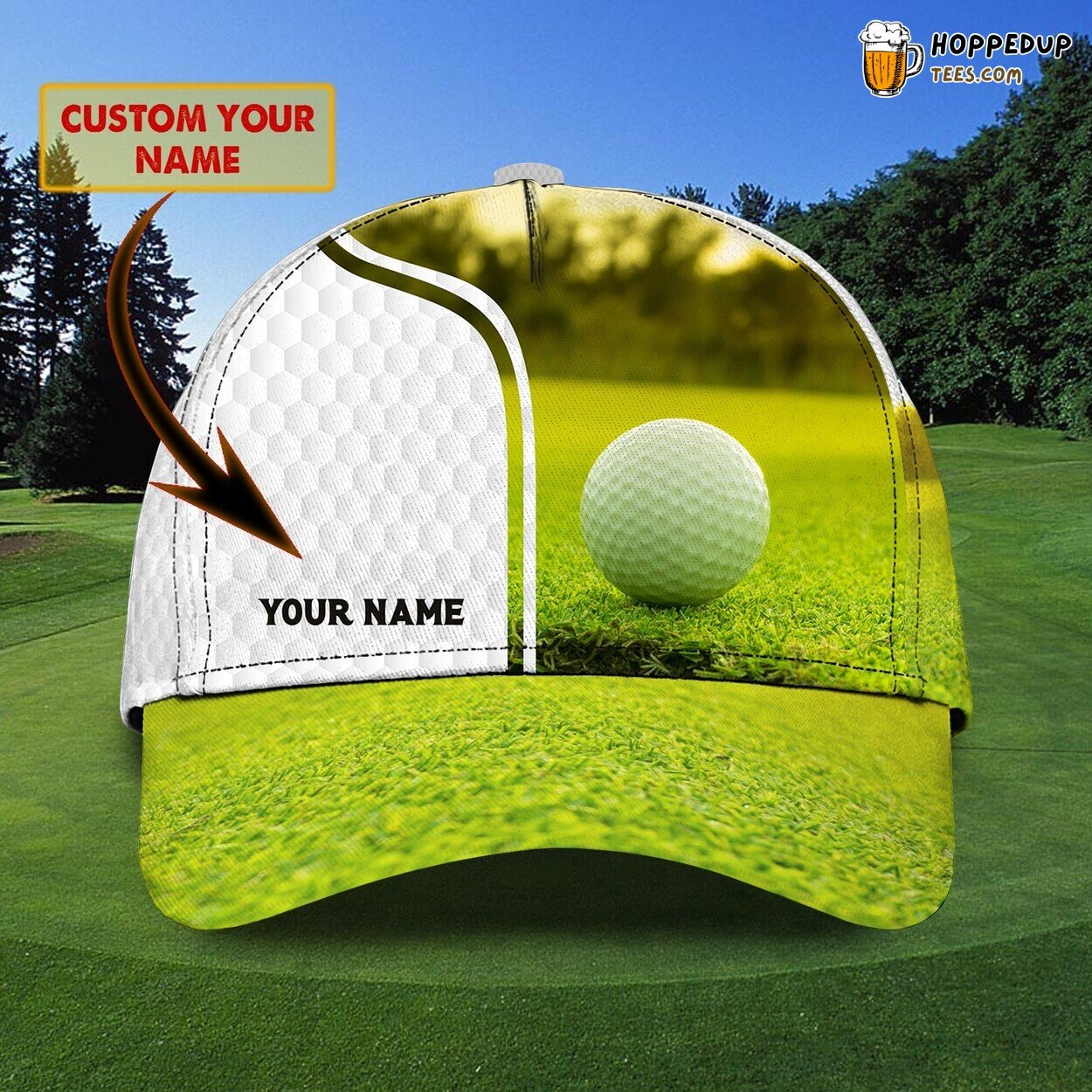 Golf Classic Hat 3D Cap Personalized Name Unique Authentic Premium Edition
