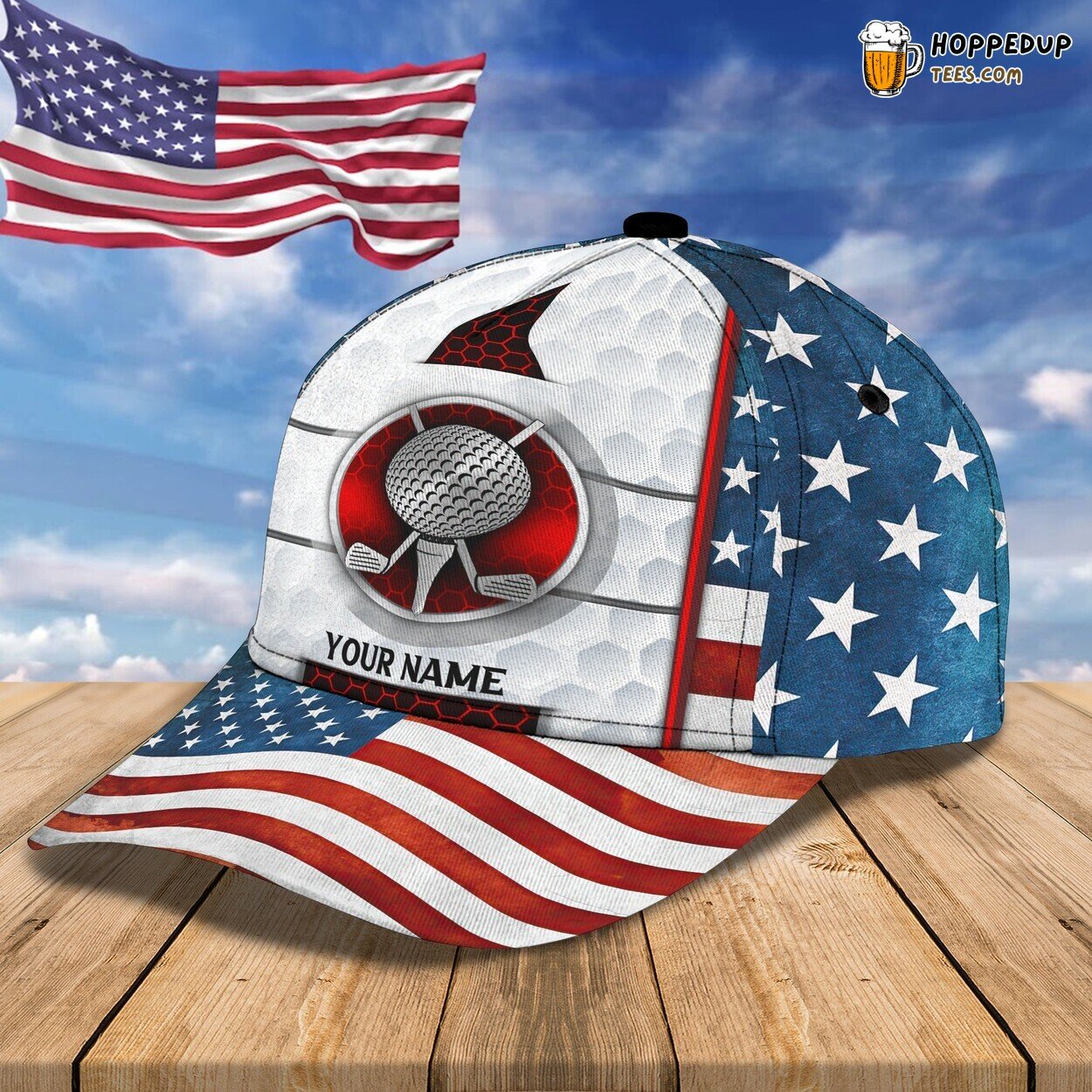 Golf Design Classic 3D Cap Personalized Name Unique Authentic Premium Look