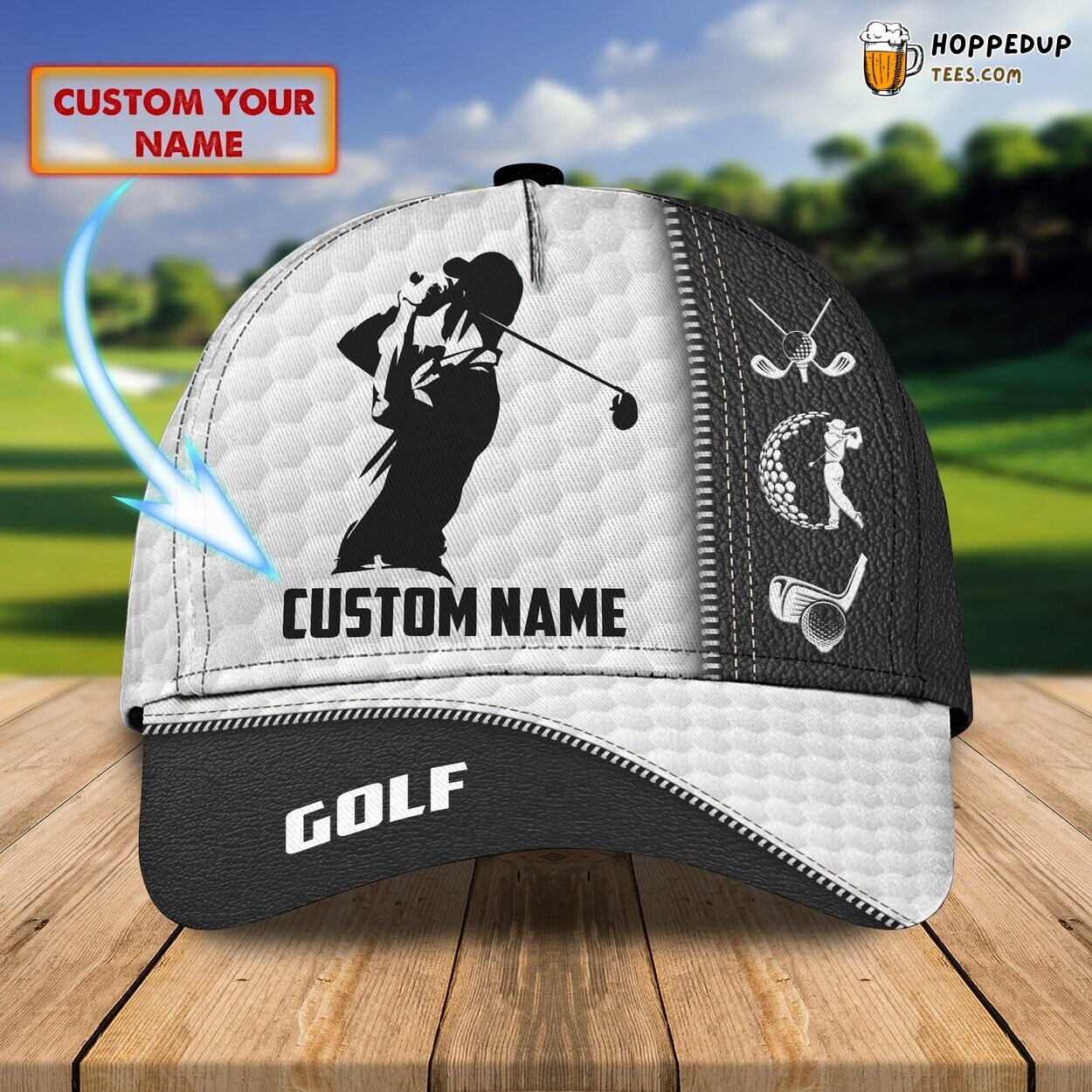 Golf Design Classic 3D Cap Personalized Name Unique Authentic Premium Series