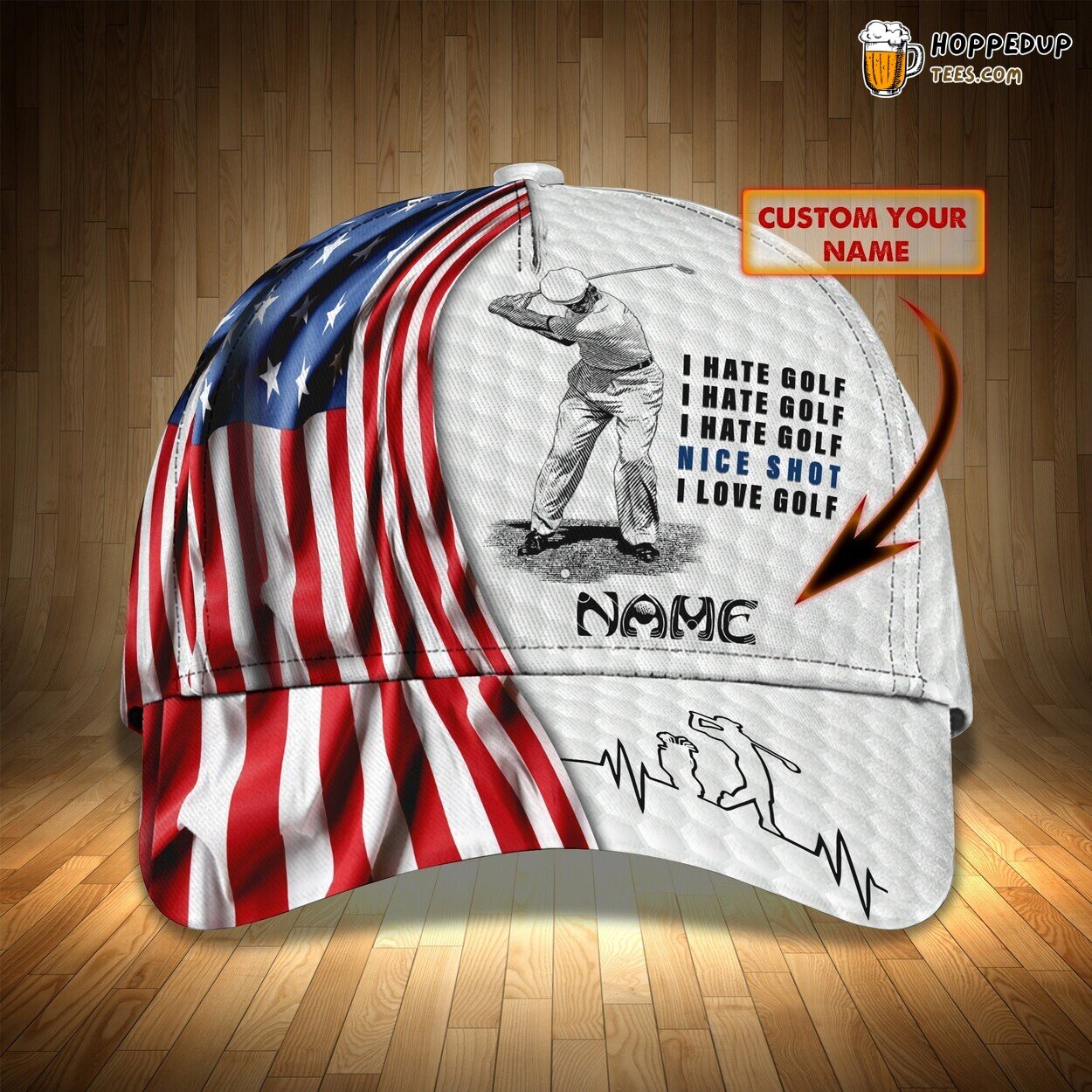 Golf Enthusiast’s Choice 3D Classic Cap Personalized Unique Design Name